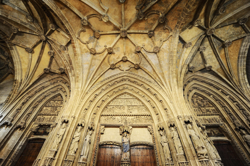 Fotografía del Pórtico de la Catedral de Santa María de Vitoria - Gasteiz. País Vasco